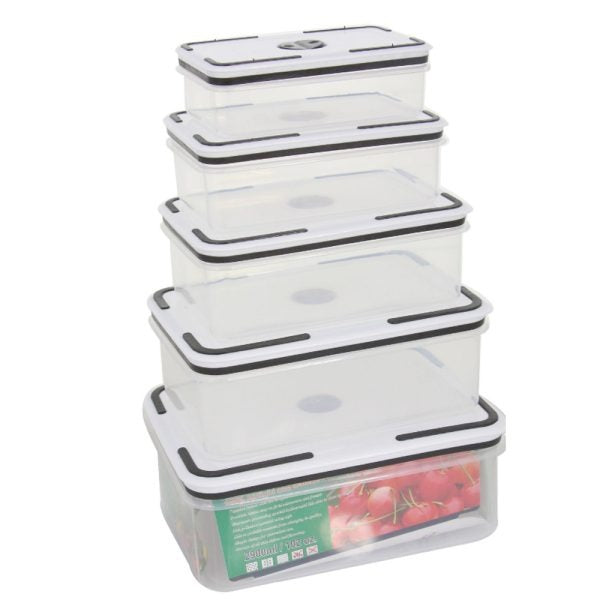 Fridge Organisation Set: 4 Glass Food Containers, 5-in-1 Fridge Containers and Liner Roll