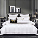 Striped Duvet Cover Set 6x6 King - Turkish 3 Piece Bedding in 7 Colours