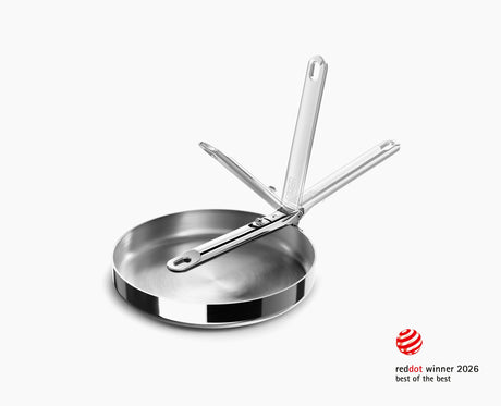 Joseph Joseph Space Steel 24cm stainless steel frying pan, sold in Kenya by Homelux Kenya