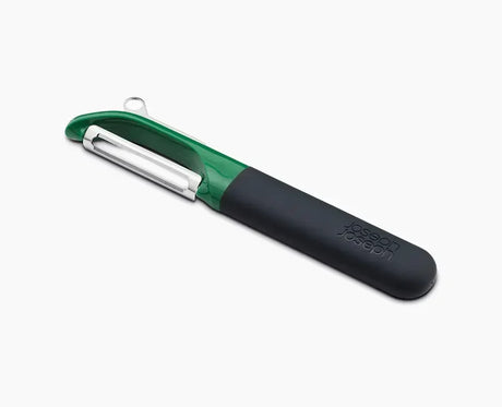 Joseph Joseph Multi-Peel straight peeler in dark green, shown front on