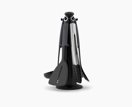 Lockable stainless-steel tongs with silicone tips from the Elevate set