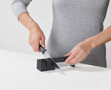 The Elevate SlimBlock knife set on a kitchen worktop