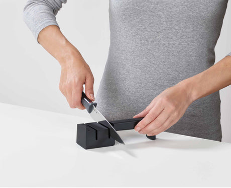 The Elevate SlimBlock knife set on a kitchen worktop
