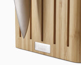 Close-up of the stainless-steel handles and Japanese steel blades