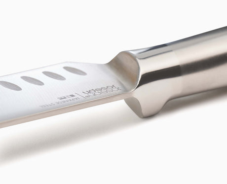 The Elevate bamboo knife set styled on a kitchen worktop