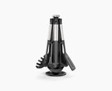 Joseph Joseph Elevate five-piece silicone and stainless-steel utensil set on its rotating stand