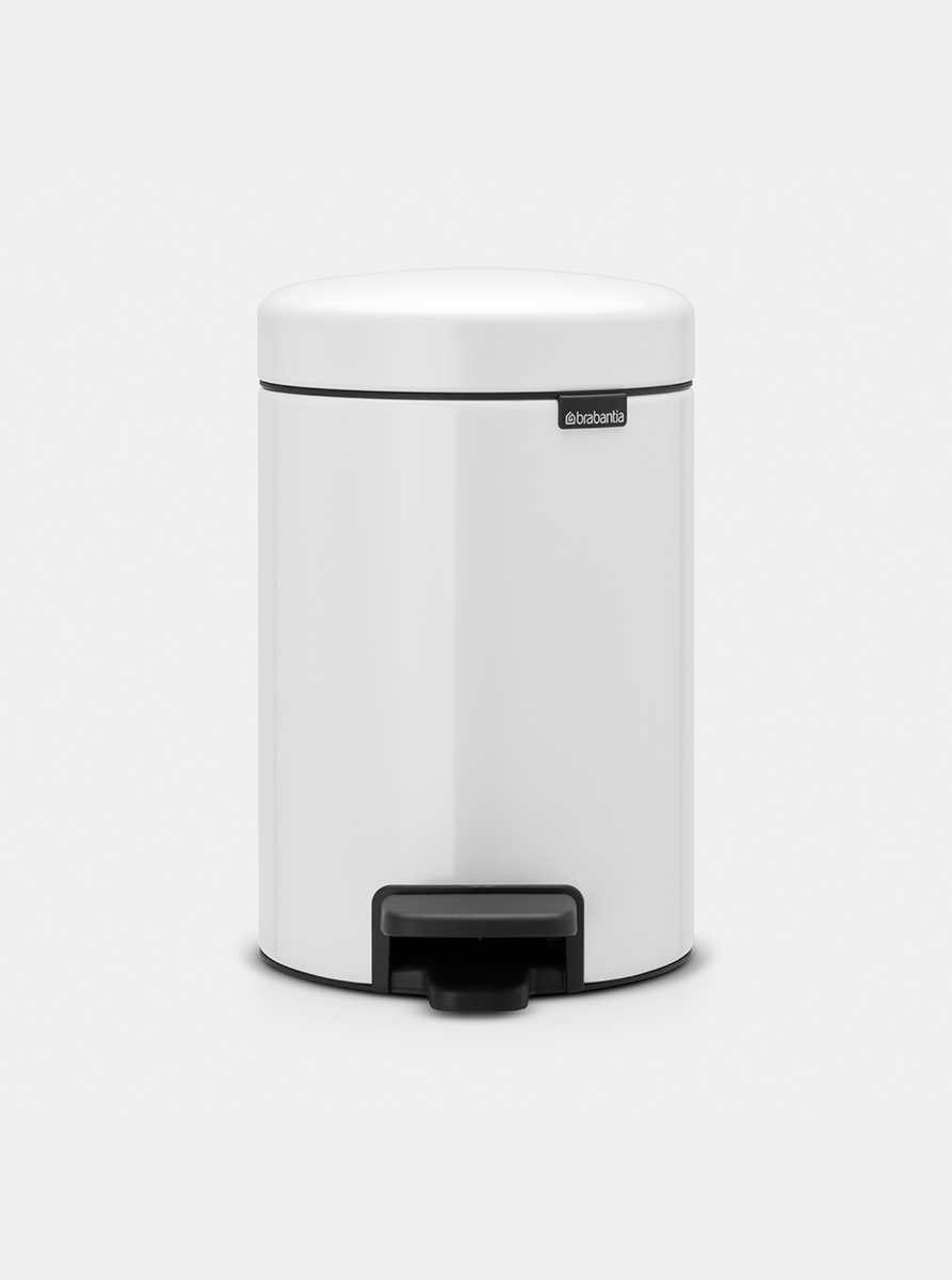Brabantia NewIcon Pedal Bin 3L White — Homelux Kenya