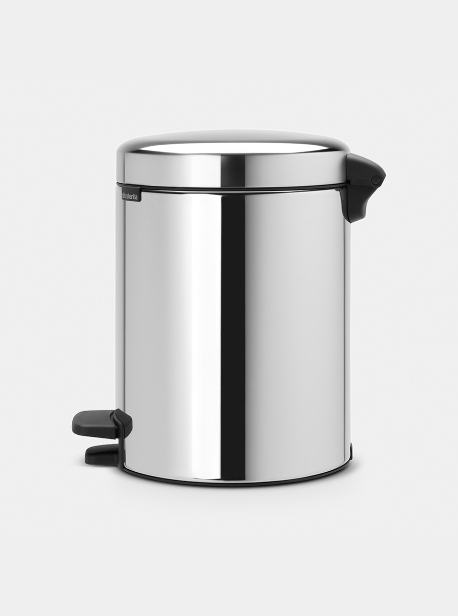 Brabantia NewIcon Pedal Bin 5L Brilliant Steel — Homelux Kenya