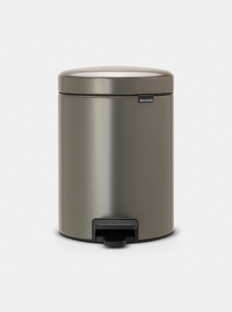 Brabantia NewIcon Pedal Bin 5L Platinum — Homelux Kenya