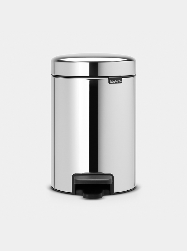Brabantia NewIcon Pedal Bin 3L Brilliant Steel — Homelux Kenya