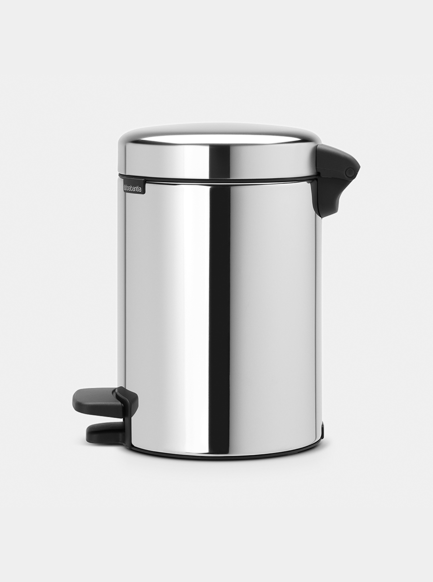 Brabantia NewIcon Pedal Bin 3L Brilliant Steel — Homelux Kenya (view 2)