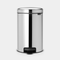 Brabantia NewIcon Pedal Bin 12L Brilliant Steel — Homelux Kenya