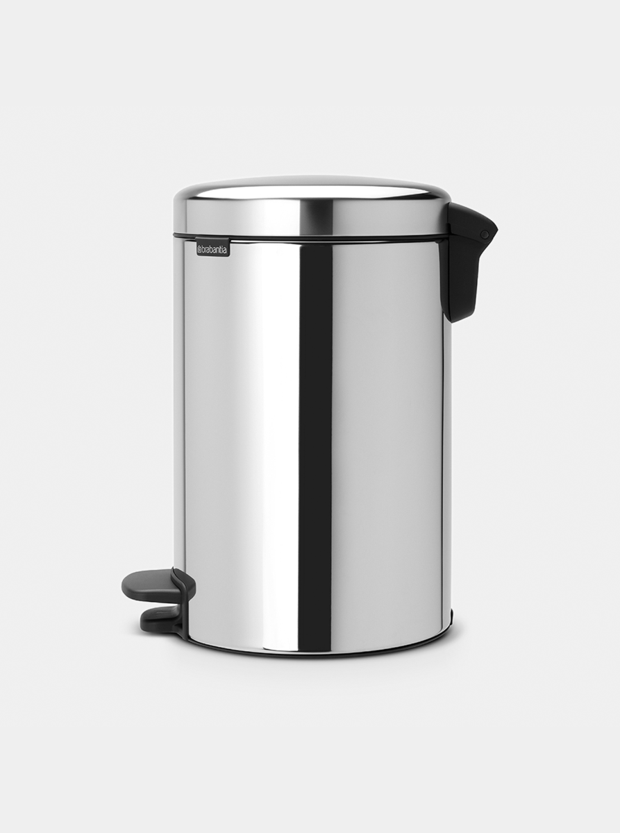 Brabantia NewIcon Pedal Bin 12L Brilliant Steel — Homelux Kenya (view 2)