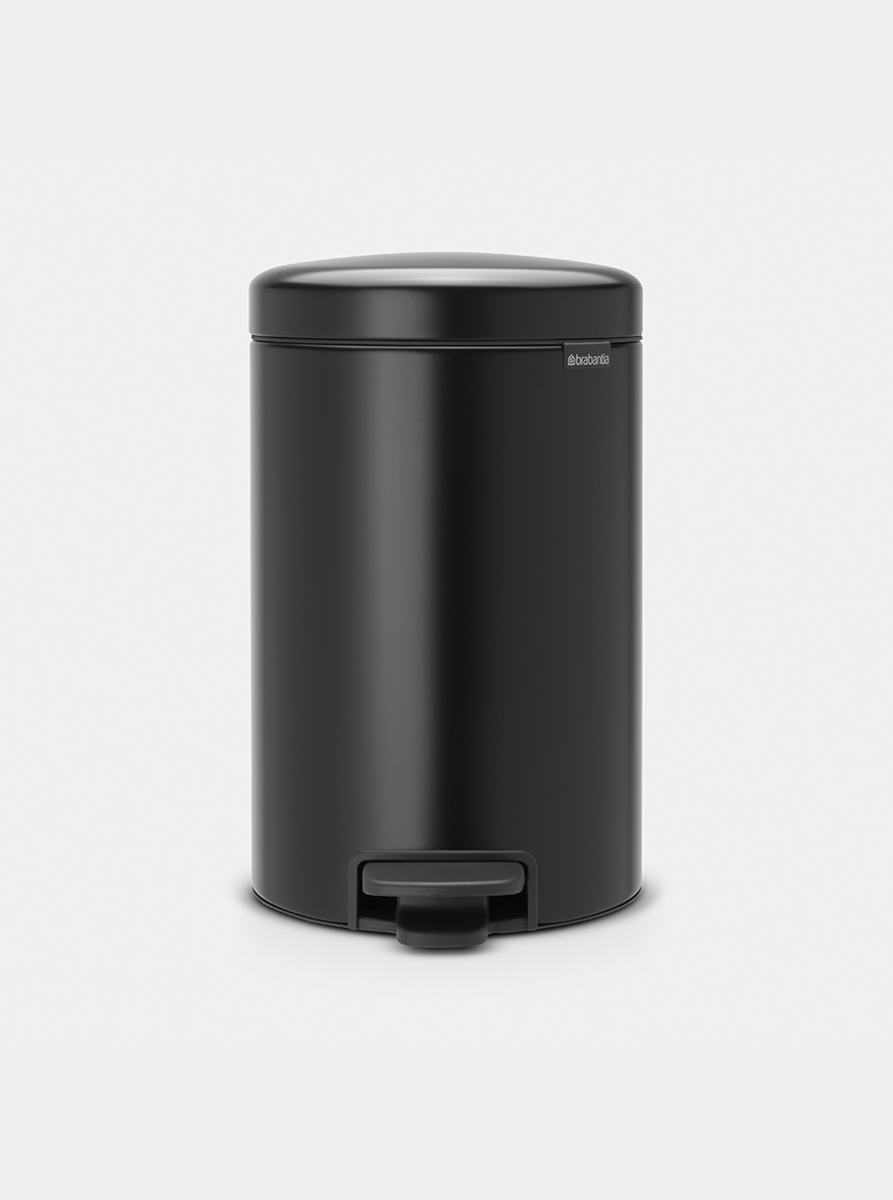 Brabantia NewIcon Pedal Bin 12L Matt Black — Homelux Kenya