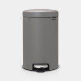Brabantia NewIcon Pedal Bin 12L Mineral Concrete Grey — Homelux Kenya