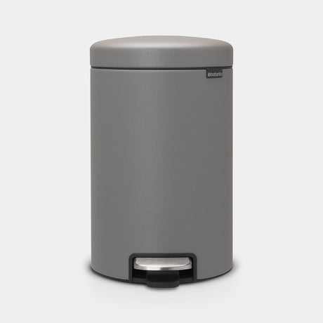 Brabantia NewIcon Pedal Bin 12L Mineral Concrete Grey — Homelux Kenya