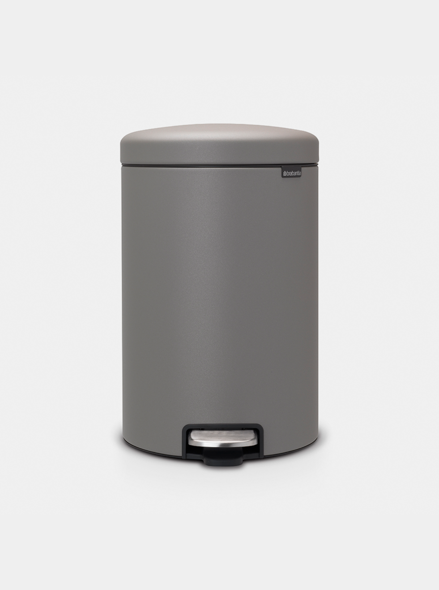 Brabantia NewIcon Pedal Bin 20L Mineral Concrete Grey — Homelux Kenya