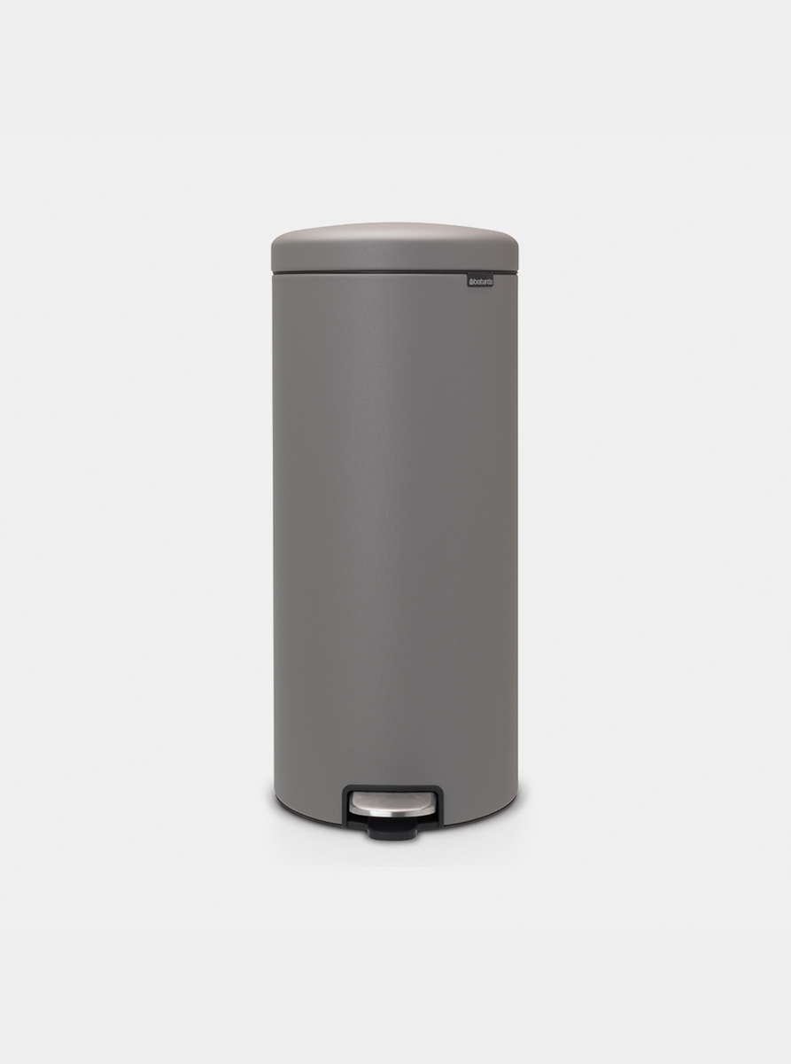 Brabantia NewIcon Pedal Bin 30L Mineral Concrete Grey — Homelux Kenya