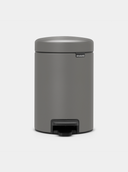 Brabantia NewIcon Pedal Bin 3L Mineral Concrete Grey — Homelux Kenya