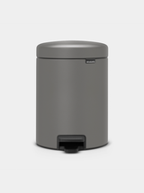 Brabantia NewIcon Pedal Bin 5L Mineral Concrete Grey — Homelux Kenya