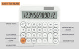 12 Digit Solar Energy Calculator with – Stylish Work Desktop Calculator for Home, school, Office, desktop