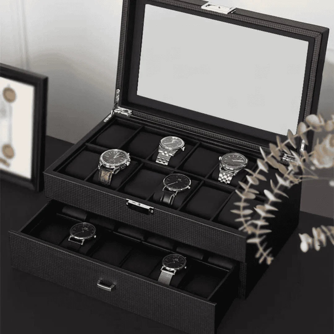 Leather watch case