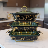 Ceramic Food Warmer Serving Bowl with Lid – Heat Retaining Hot Food Warmer Dish for Stew Rice Vegetables Oven Microwave Safe Ceramic Serving Bowl Set