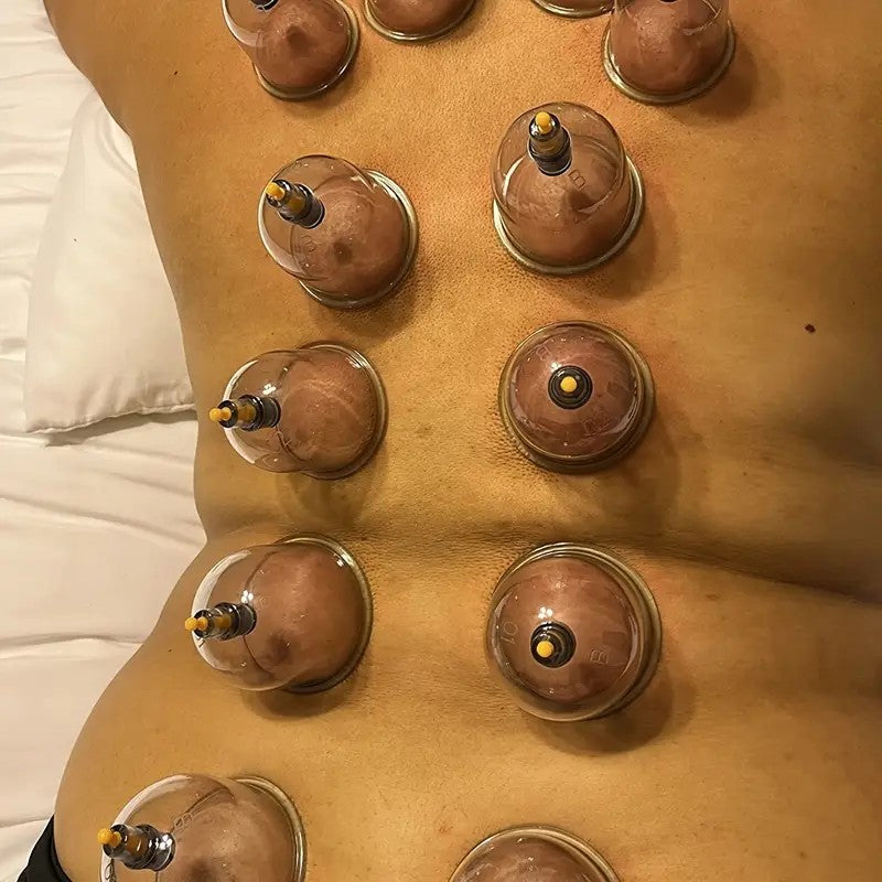 18pcs Suction Vacuum Cupping Set with 1 Manual Pump, Ideal for Back and Joint relief,Vacuum cupping body massager, Home Use Cupping cans for massage,  Therapy cupping Kit, Joint Relief cupping massage set