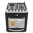 Gnix G600 B02 Standing Gas Cooker 60x60cm Black Kenya | 3 Gas Burners, Wok Burner, Electric Hotplate, Turbo Fan Electric Oven with Rotisserie