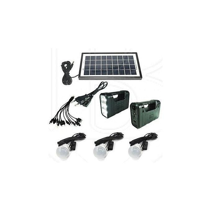 Kamisafe Solar Lighting System With LED Lights, 3 BULBS And Phone Multi-Charger
