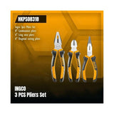 Ingco Pliers Set 3Pcs - Combination Pliers, Diagonal Pliers, Long Nose Pliers