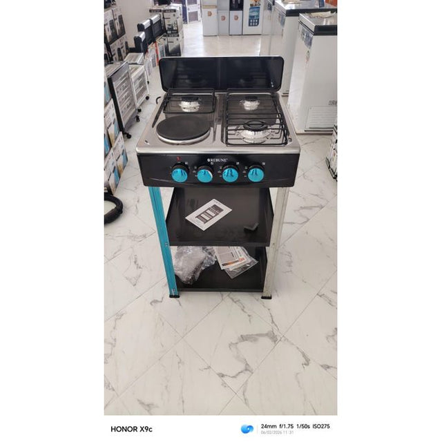 Rebune 3 Gas + 1 Electric Standing Cooker with Cabinet