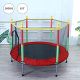 Indoor Trampoline with Safety Net and Safety Cushion Portable Trampolines