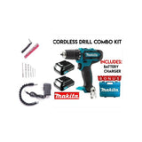 Makita 21V Cordless 2 Battery Electric Drill With LED Tool Set