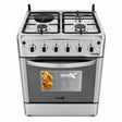 Gnix G600 S01 Standing Gas Cooker 60x60cm Silver Kenya | 3 Gas Burners, Rapid Electric Hotplate, Electric Oven with Grill, Glass Lid