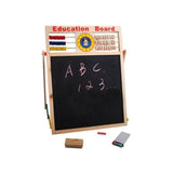 Children Wooden 2 In 1 Blackboard Magnetic Whiteboard Double Sided Drawing Writing Education Board Easel Marker Pen Chalk Toys