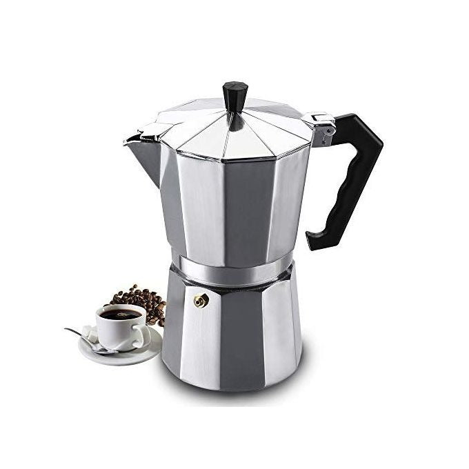 600ml Aluminum Coffee Moka Pot Stovetop Espresso Maker for Rich Kenyan Coffee (6-Cup)