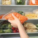 Freezer Prep Set: 5 in 1 Fridge Containers and Reusable Ziplock Bags
