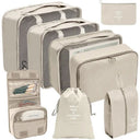 8pcs Travel Packing Organizer Set with Cosmetic Pouch/ Luggage Organizer