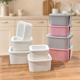 4pc Ribbed Airtight Food Storage Container Set – 1.2L, 2L, 3.5L & 6L Stackable Pantry & Fridge Containers Kenya