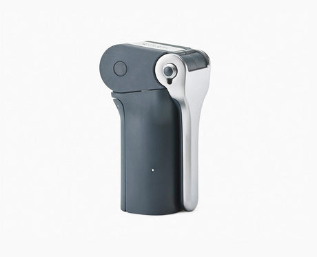 Joseph Joseph BarWise compact lever corkscrew in blue, folded closed.