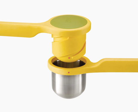 Joseph Joseph Helix citrus juicer in yellow on a kitchen counter, Homelux Kenya