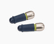 Joseph Joseph BarWise twist-lock wine stopper in blue with a chrome-plated cap.