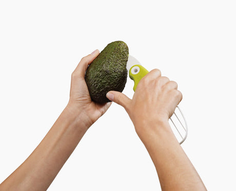 Joseph Joseph GoAvocado tool removing an avocado stone with the steel pitter, Homelux Kenya