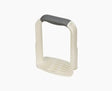 Joseph Joseph Easy-Mash potato masher in white with its D-shaped handle.