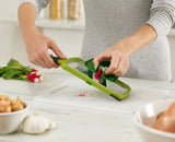 The precision food grip holding a vegetable in the centre grip position.