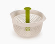 Joseph Joseph Spindola in-sink salad spinning colander in green and white, sold in Kenya by Homelux Kenya
