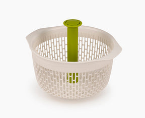 Joseph Joseph Spindola in-sink salad spinning colander in green and white, sold in Kenya by Homelux Kenya