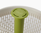 Joseph Joseph Spindola colander basket, spindle and suction cup dismantled