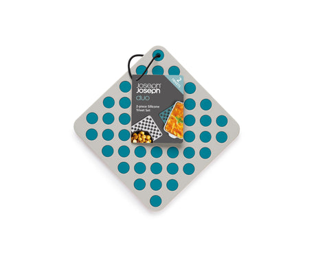 Joseph Joseph Duo silicone trivets set of two in opal and stone, sold in Kenya by Homelux Kenya
